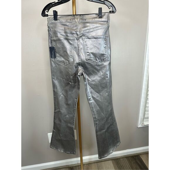 Veronica Beard Carson Metallic Ankle Flared Jeans Size 29 $348 - Picture 10 of 12